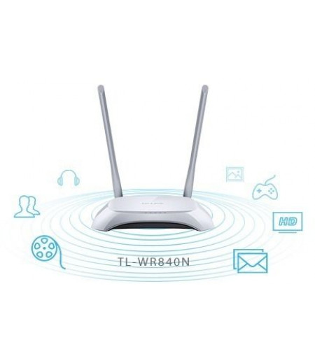 راوتر TP-Link TL-WR840N 300 Mbps وايرليس - أبيض